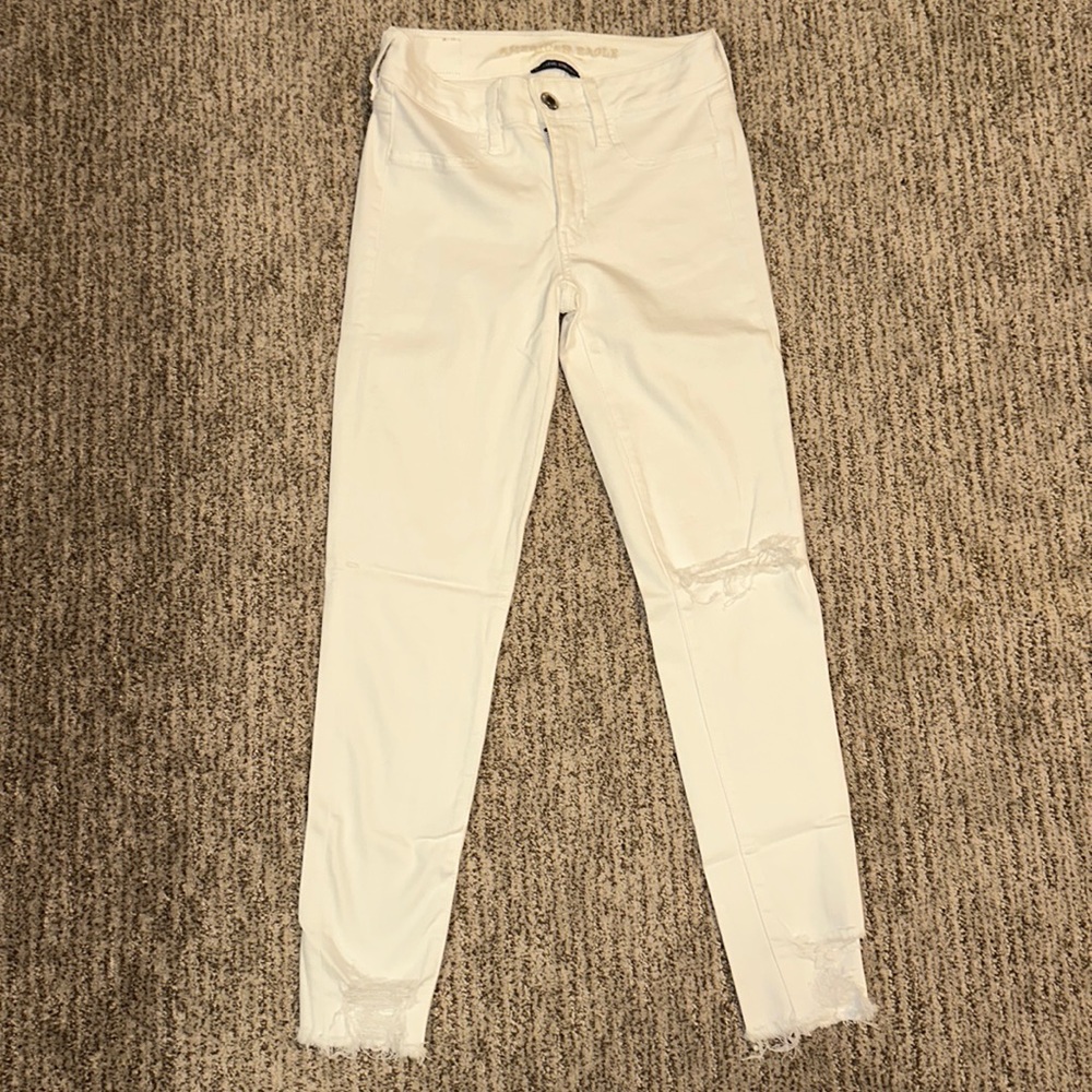 AE Next Level Stretch White Jegging Crop